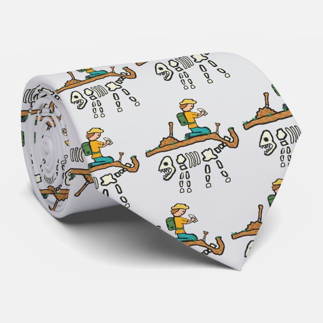 Cravate Chasse aux fossiles (Roulé)