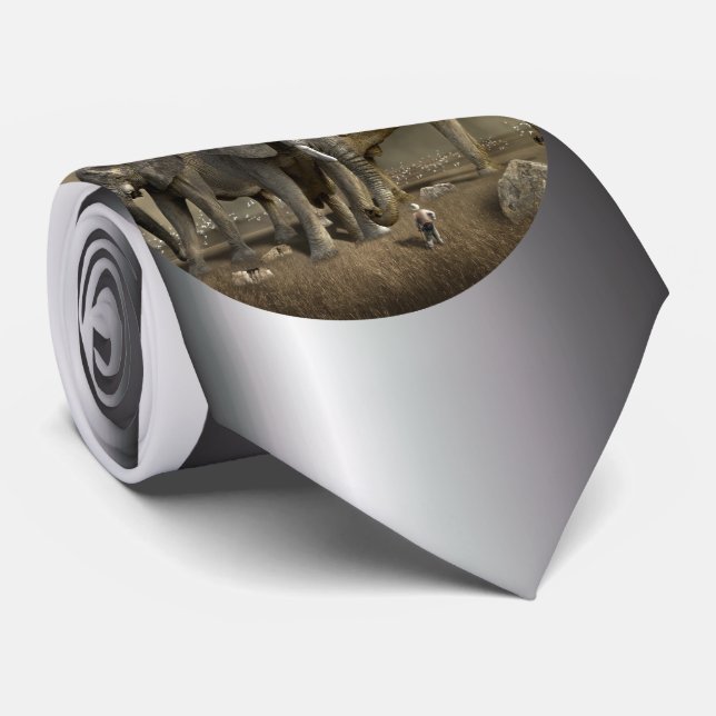 Cravate Chasseur d'éléphants en Safari (Roulé)