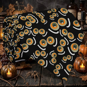 Cravate Chat Peureux Halloween Yeux de Chauve-Souris