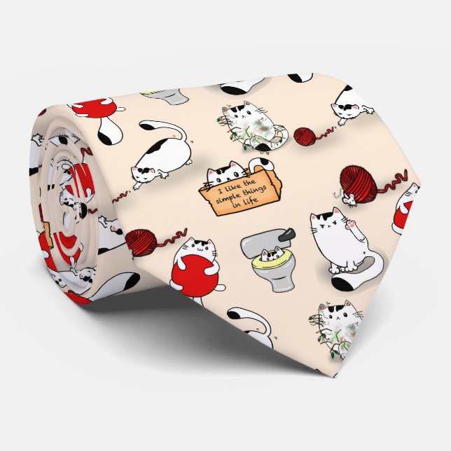 Cravate Chats (Roulé)