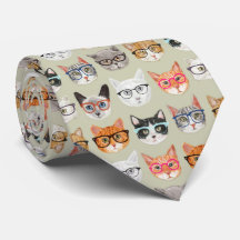 Chats mignons portant des lunettes Motif