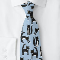 Chats Tuxedo Noir et Blanc Bleu