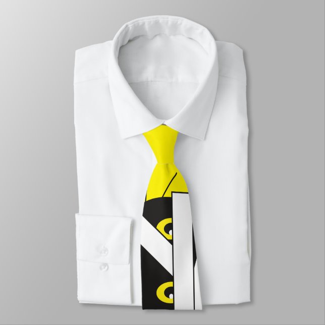 Cravate chatte noir blanc momie caractère enveloppé cravat (Attaché)