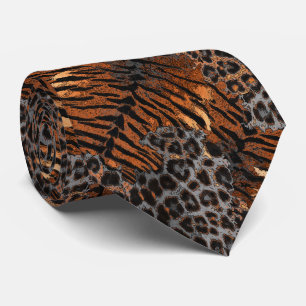 Cravate Chatte rayé à la mode de la peau de tigre léopa