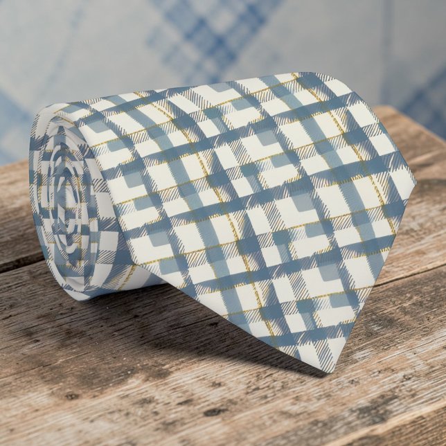 Cravate Chemise à carreaux bleu poussiéreux (Créateur téléchargé)