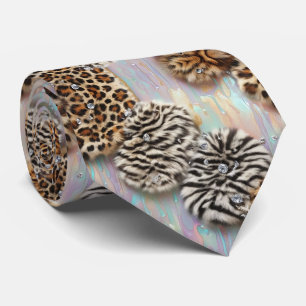 Cravate Chemise à imprimé animalier opale à pois pour le c