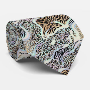Cravate Chemise à imprimé animalier opale tacheté