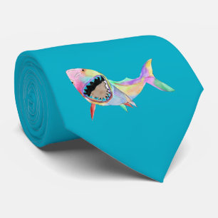 Cravate Chemise de sport d'art océanique requin 