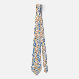 Cravate Chemise homme à feuilles bleues et beige