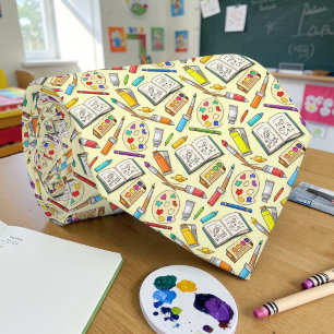 Cravate Chemisier à motif pour professeur d'art scolaire