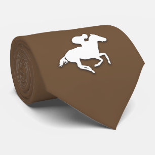 Cravate Cheval de course Derby Brown