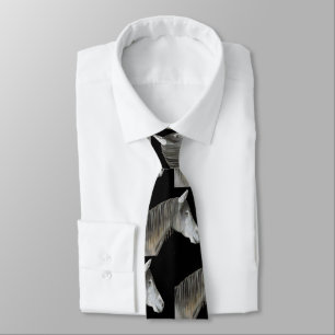 Cravate Cheval gris