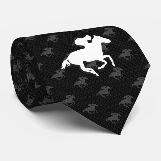 Cravate Chevaux de course | Cadeaux de sport (Roulé)