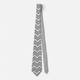 Cravate Chevron gris