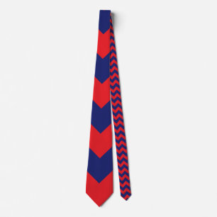 Cravate Chevron Marine bleu et rouge N'importe quel ty