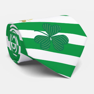 Cravate Chic Happy Good Luck Gold Shamrock St Patrick's