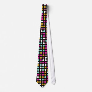 Cravate Chic Polka Motif de mosaïque de point #8