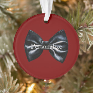 Cravate Chic Red Black Bow personnalisée