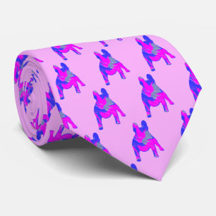 Cravate Chien de Chien à Chien mignon rose bleu silhouette
