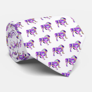 Cravate Chien de Chien de taule Silhouette Violet Blanc Co