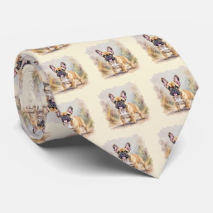 Cravate Chien Français Tan Tan Fawn Couleur Cute Frenchie