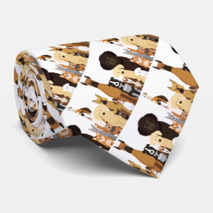 Cravate Chien races amusant Cartoon Animaux Animaux