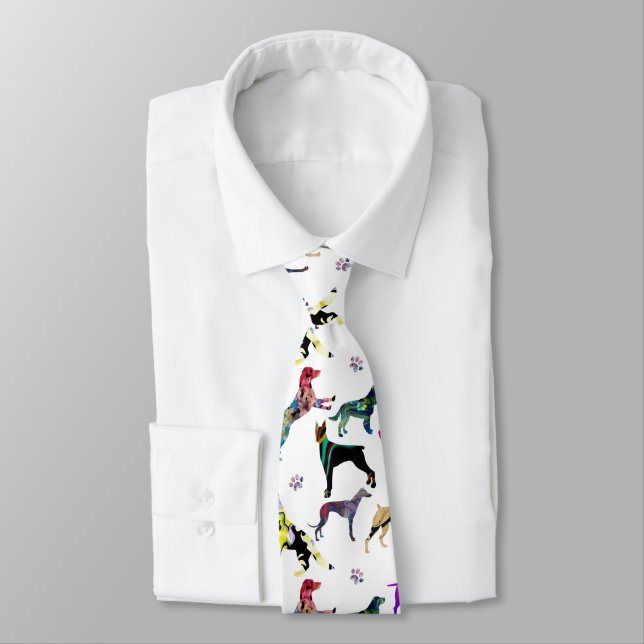 Cravate Chiens et pattes (Attaché)