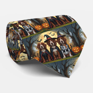 Cravate Chiens rouges irlandais Citrouille Halloween Funny