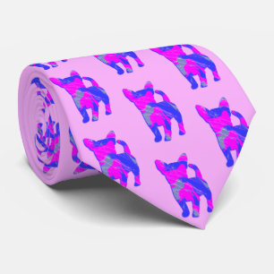 Cravate Chihuahua Chien rose Silhouette Rose Cou