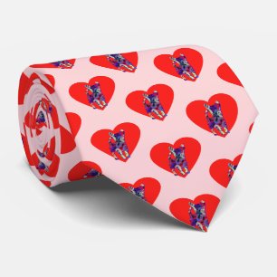 Cravate Chihuahua Chien Rouge Saint Valentin Coeur Cou ros