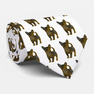 Cravate Chihuahua Chien Silhouette Halloween Cou blanc