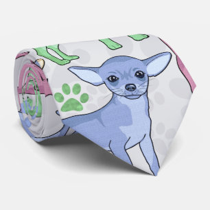 Cravate Chihuahua Lover Motif coloré