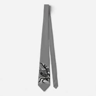 Cravate China Dragon in Tattoo styles