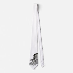 Cravate Chine Dragon, noir et blanc Design en Tattoostyl