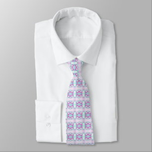 Cravate Chintz bohème 73 Pastel Lilac Turquoise