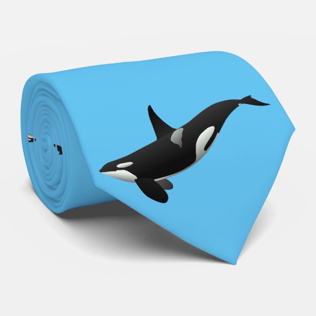 Cravate Choisissez votre propre couleur personnalisée Orca (Roulé)