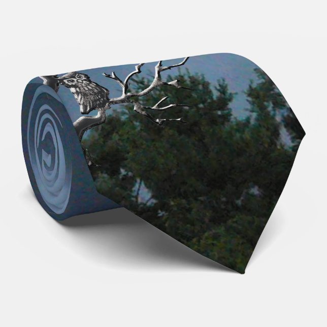 Cravate Chouette éffrayante (Roulé)