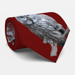 Cravate Chouette grise