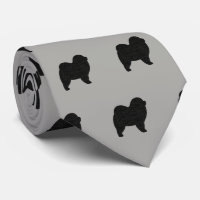 Chow Chow Silhouettes Motif gris et noir