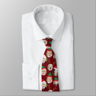 Cravate Christmas Crew Custom Six Photo Funny Holiday Cade