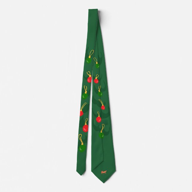 Cravate Christmas tree with secret ugly reindeer (Dos)