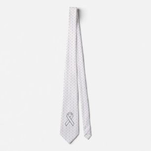 Cravate Chrome sur Knit blanc sensibilisation au ruban Imp