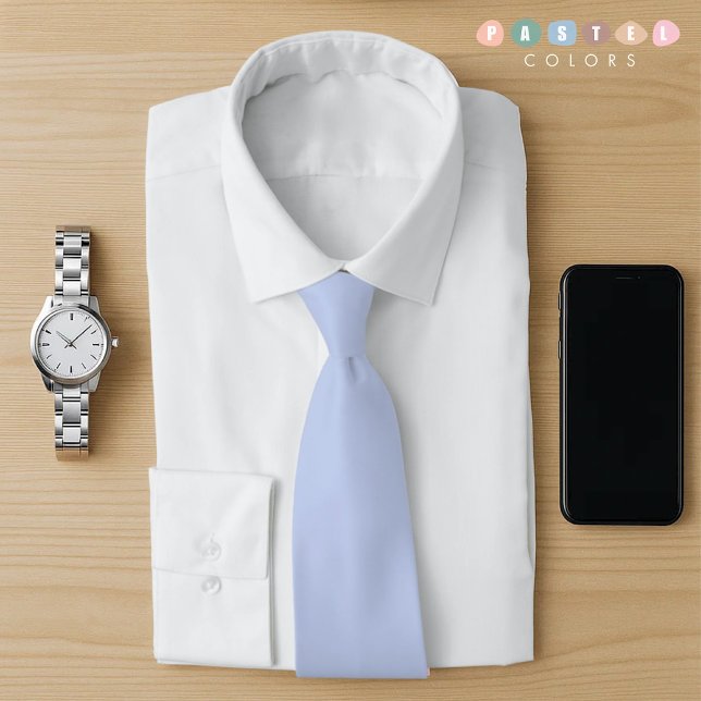 Cravate Ciel doux et solide Pastel Bébé bleu couleur (Solid Soft Sky Light Pastel Baby Blue Color Neck Tie)