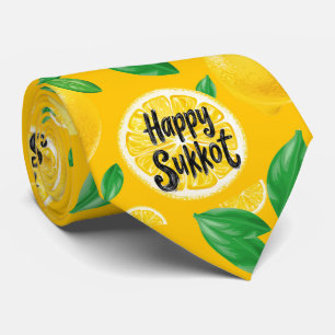 Cravate Citron jaune délicieux sukot