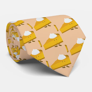 Cravate Citrouille Pie Slice Caractère de dessin de perso