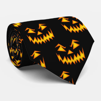 Cravate Citrouille sculpté d'Halloween