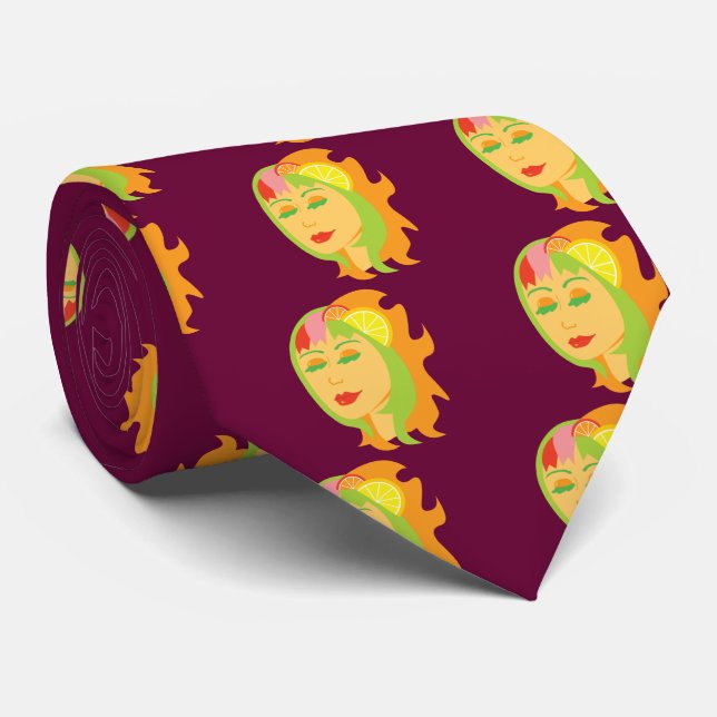 Cravate Citrus Girl (Roulé)