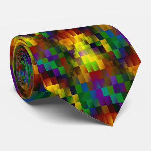 Cravate City Lights motif moderne art abstrait