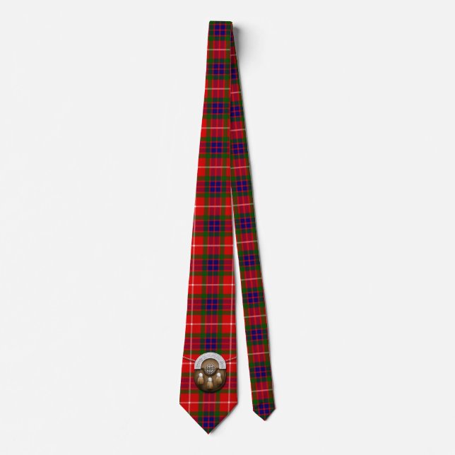 Cravate Clan Fraser Tartan Et Sporran (Devant)