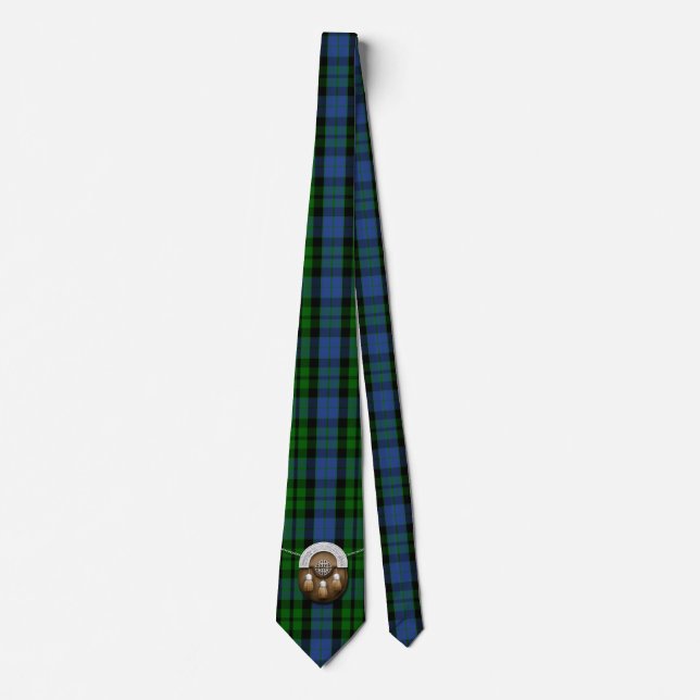 Cravate Clan MacKay Tartan Et Sporran (Devant)